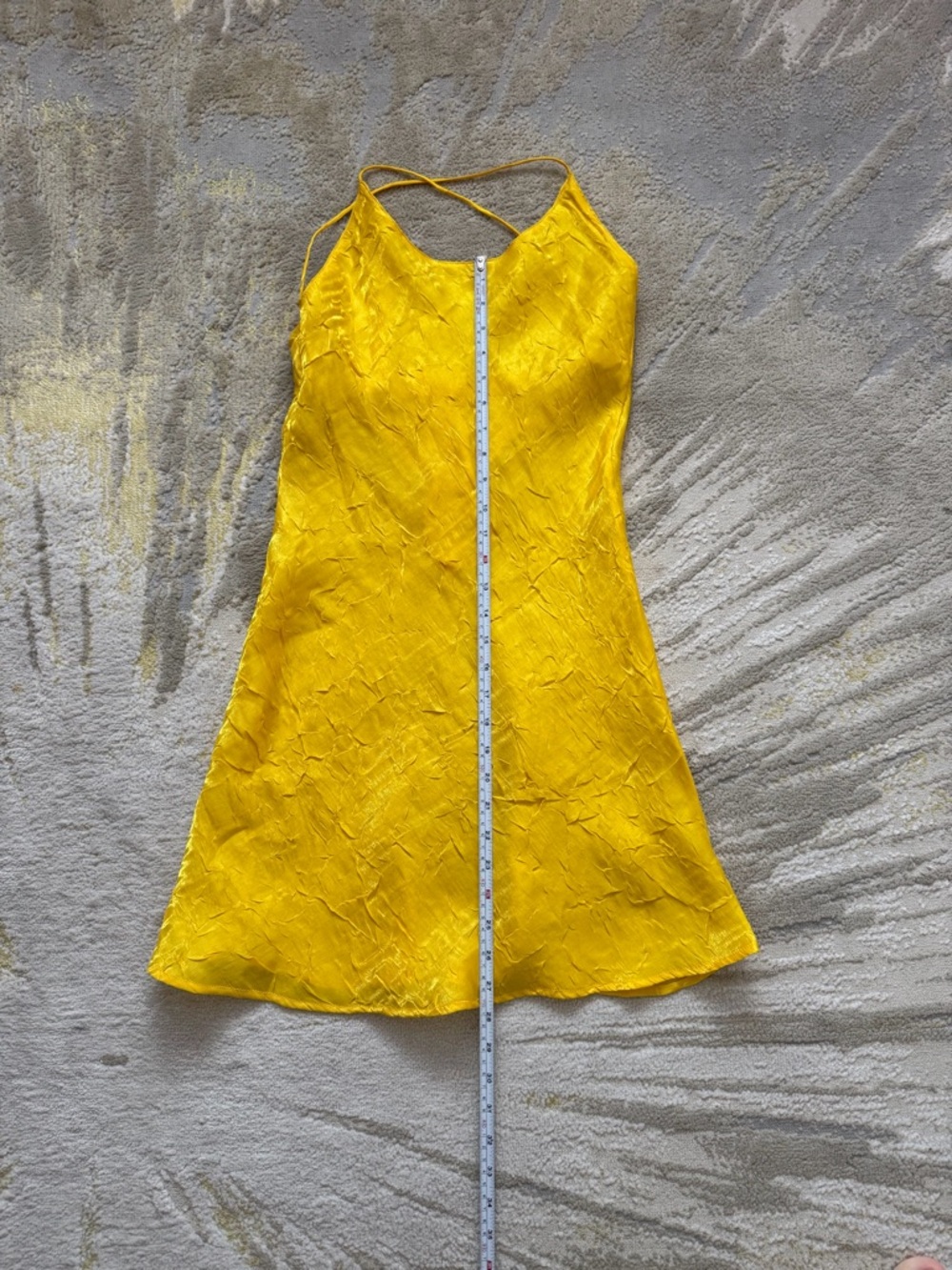 Madewell Vibrant Yellow Slip Mini Dress with Spaghetti Straps